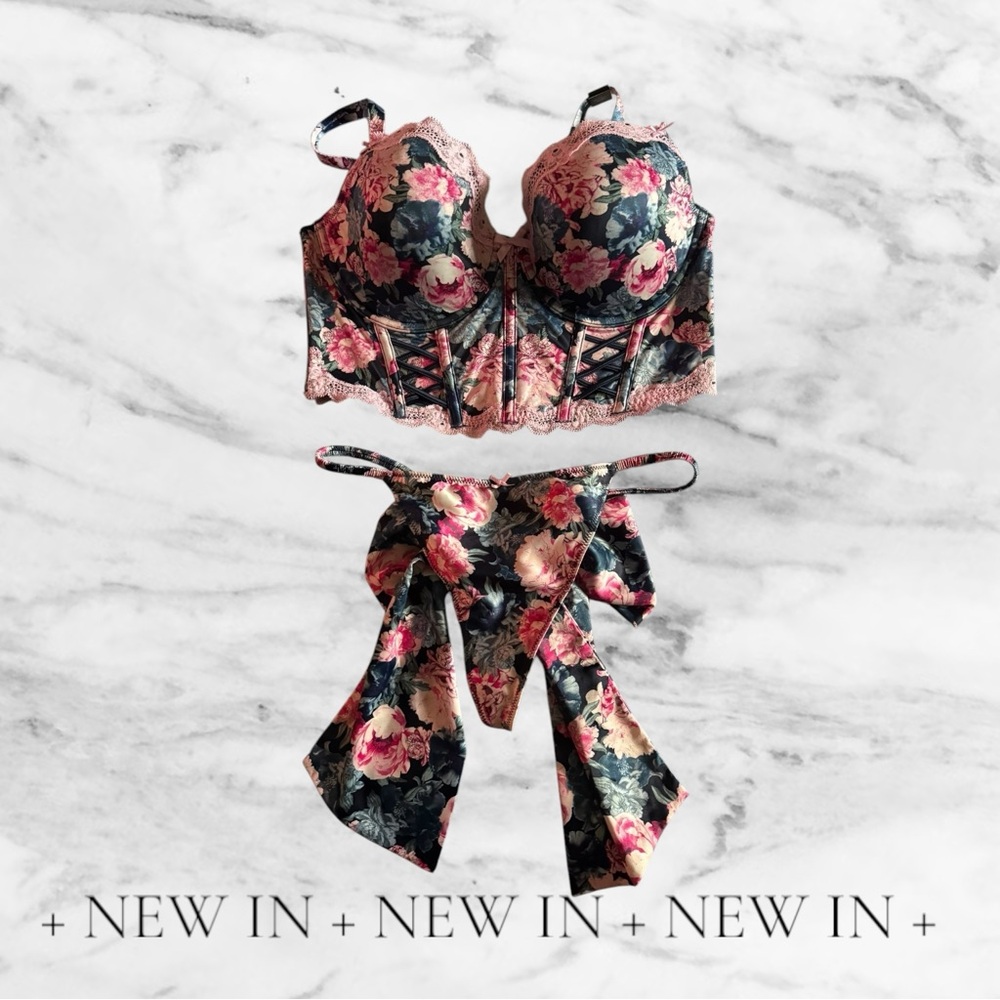 NWT VICTORIA’S SECRET Floral Lace Women's Lingerie Set